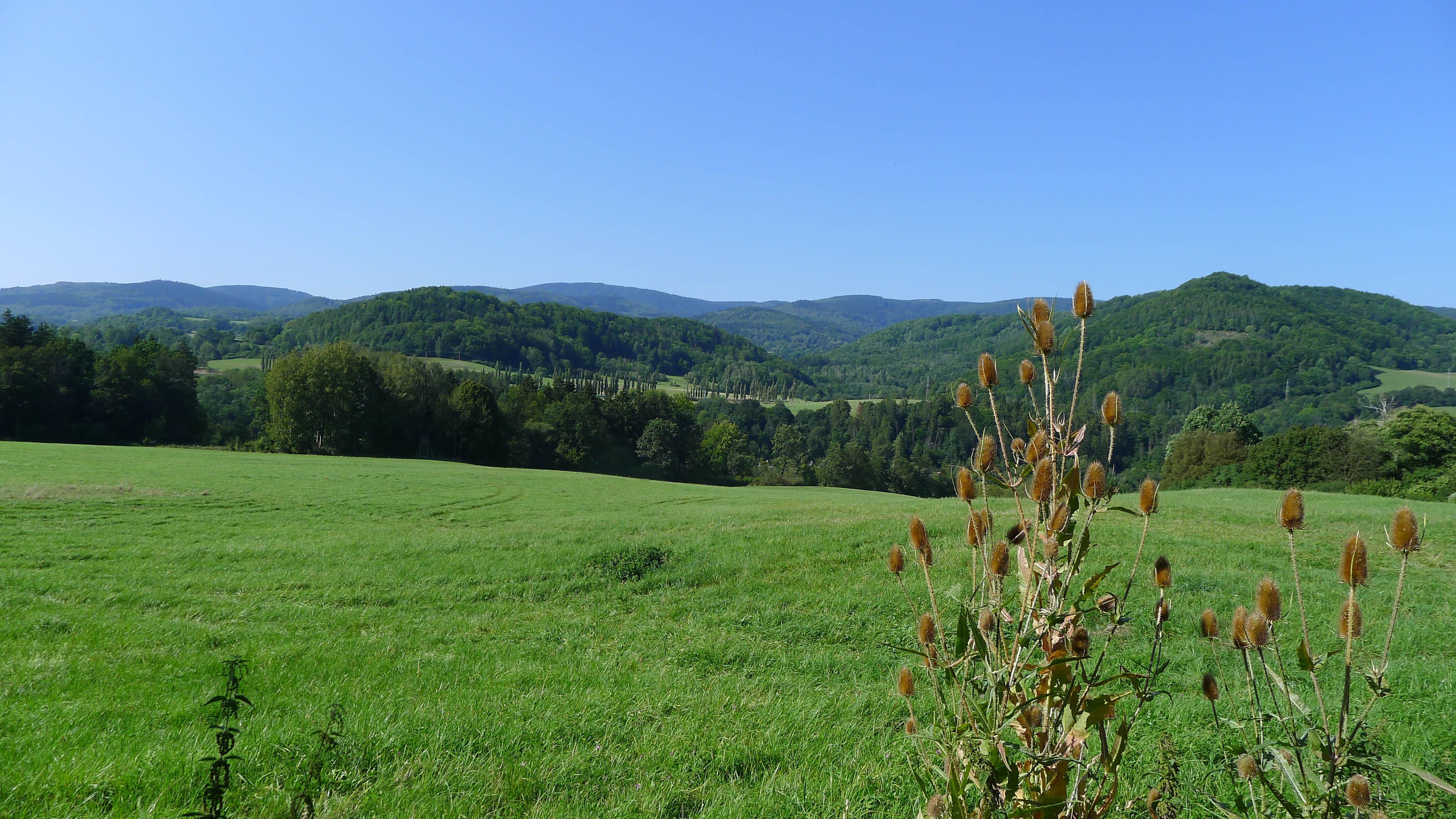 výhled od přístřešku mezi Jakubovem a Stráží nad Ohří