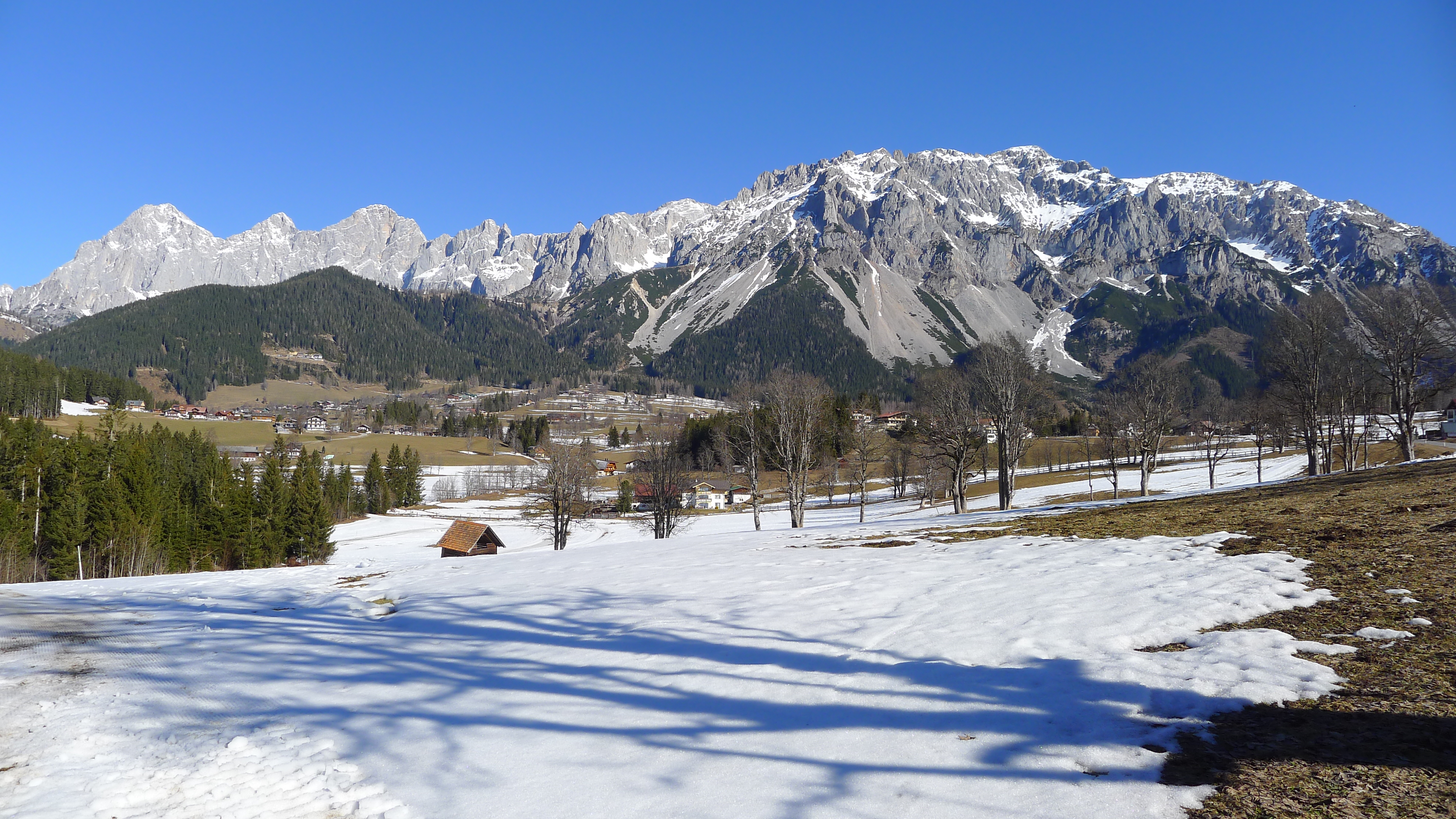 výhled na Dachstein od Vorbergu