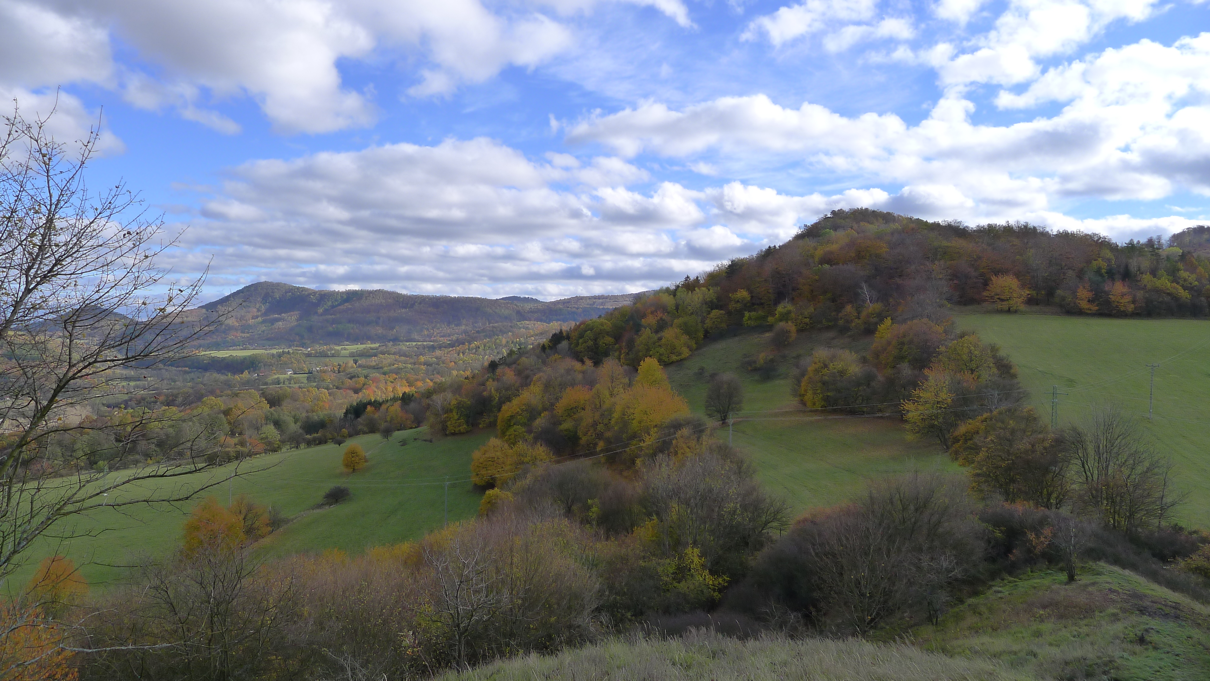 Pohled k východu z Holého kopce u Okounova